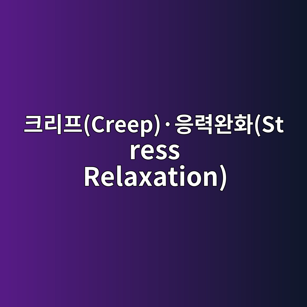 콘크리트 소성수축 및 건조수축 균열의 크리프(Creep)·응력완화(Stress Relaxation) 상관관계 1 ed81aceba6aced9484creepc2b7ec9d91eba0a5ec9984ed9994stress relaxation 1788767189